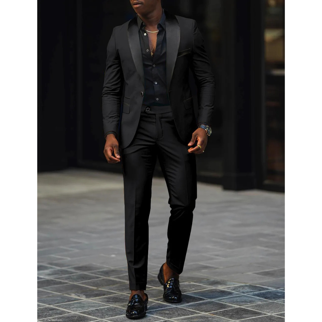 Aurelio | Klasyczny formalny garnitur smokingowy slim-fit