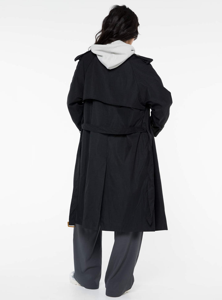 Audrey | Klasyczny Oversized Płaszcz Trench z Podwójnym Zapięciem