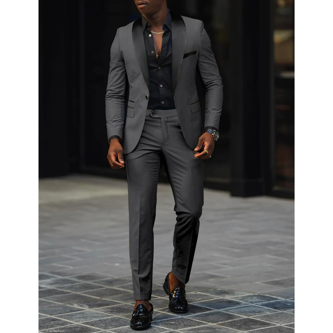 Aurelio | Klasyczny formalny garnitur smokingowy slim-fit