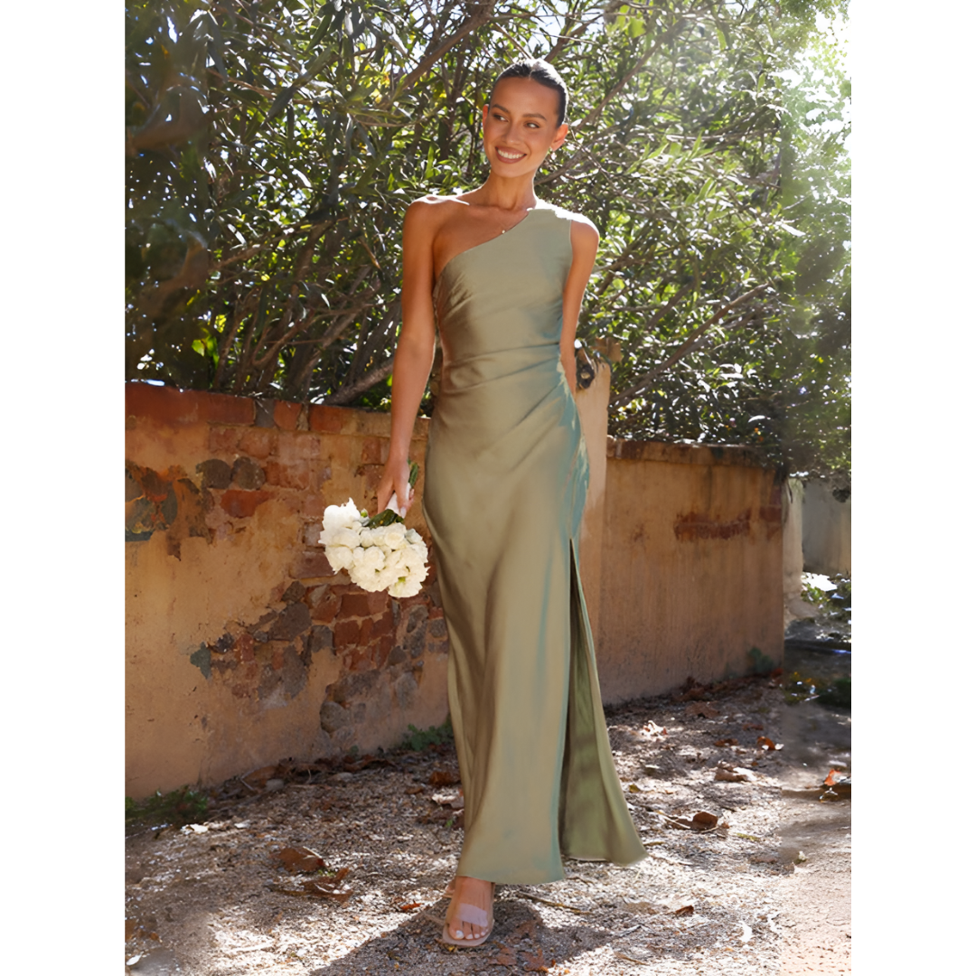 Kaylee Sukienka Maxi Damska – Asymetryczna Elegancka Sukienka na Ślub i Stylowe Wydarzenia
