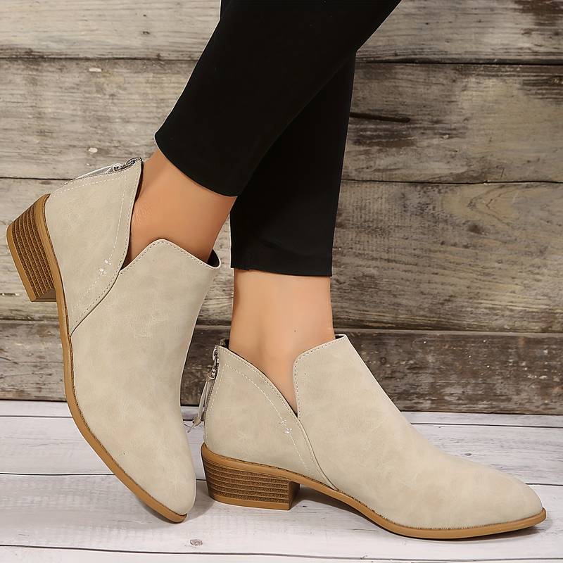 Emily Damskie Botki – Stylowe Szpiczaste Buty z Antypoślizgową Podeszwą & Eleganckim Wykończeniem