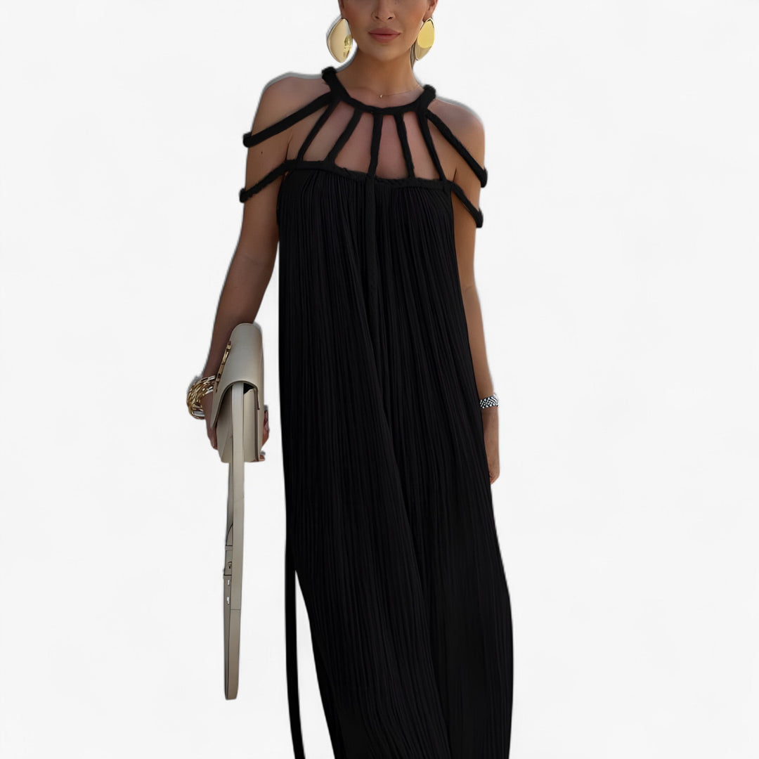 Linette Sukienka Długa Damska – Elegancka Zwiewna Sukienka Maxi z Prostym Krojem i Uniwersalnym Stylem