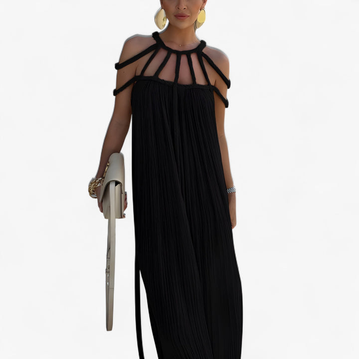 Linette Sukienka Długa Damska – Elegancka Zwiewna Sukienka Maxi z Prostym Krojem i Uniwersalnym Stylem