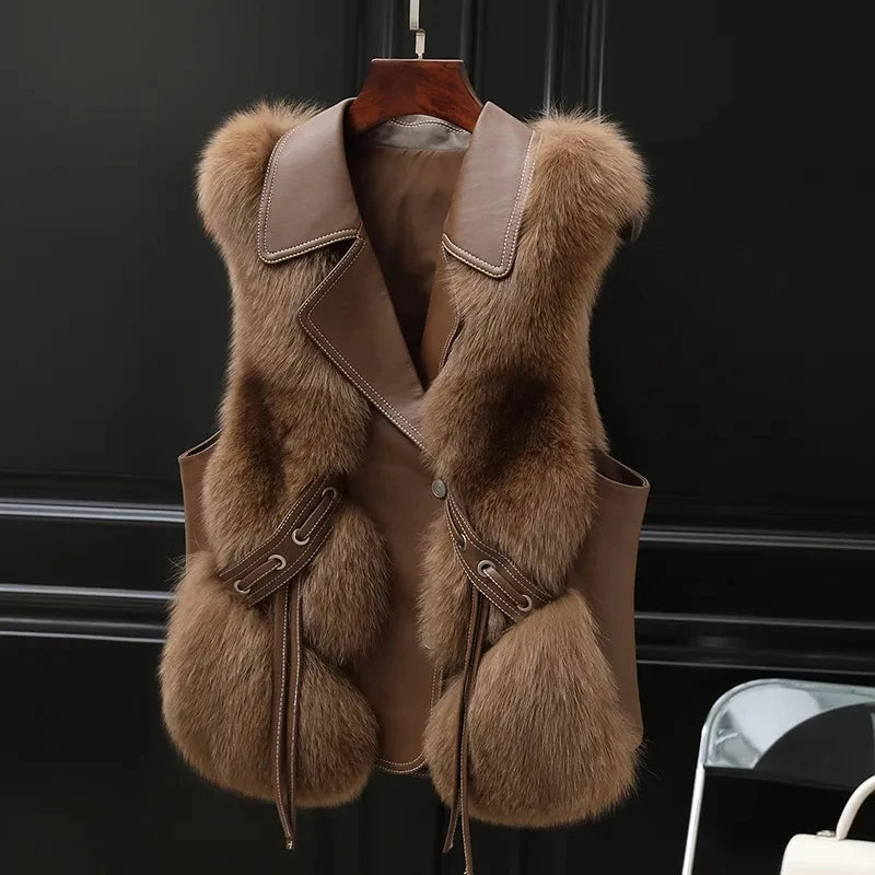 Dilara | Damska Kamizelka ze Sztucznego Futra – Elegancki Krój i Miękka Podszewka