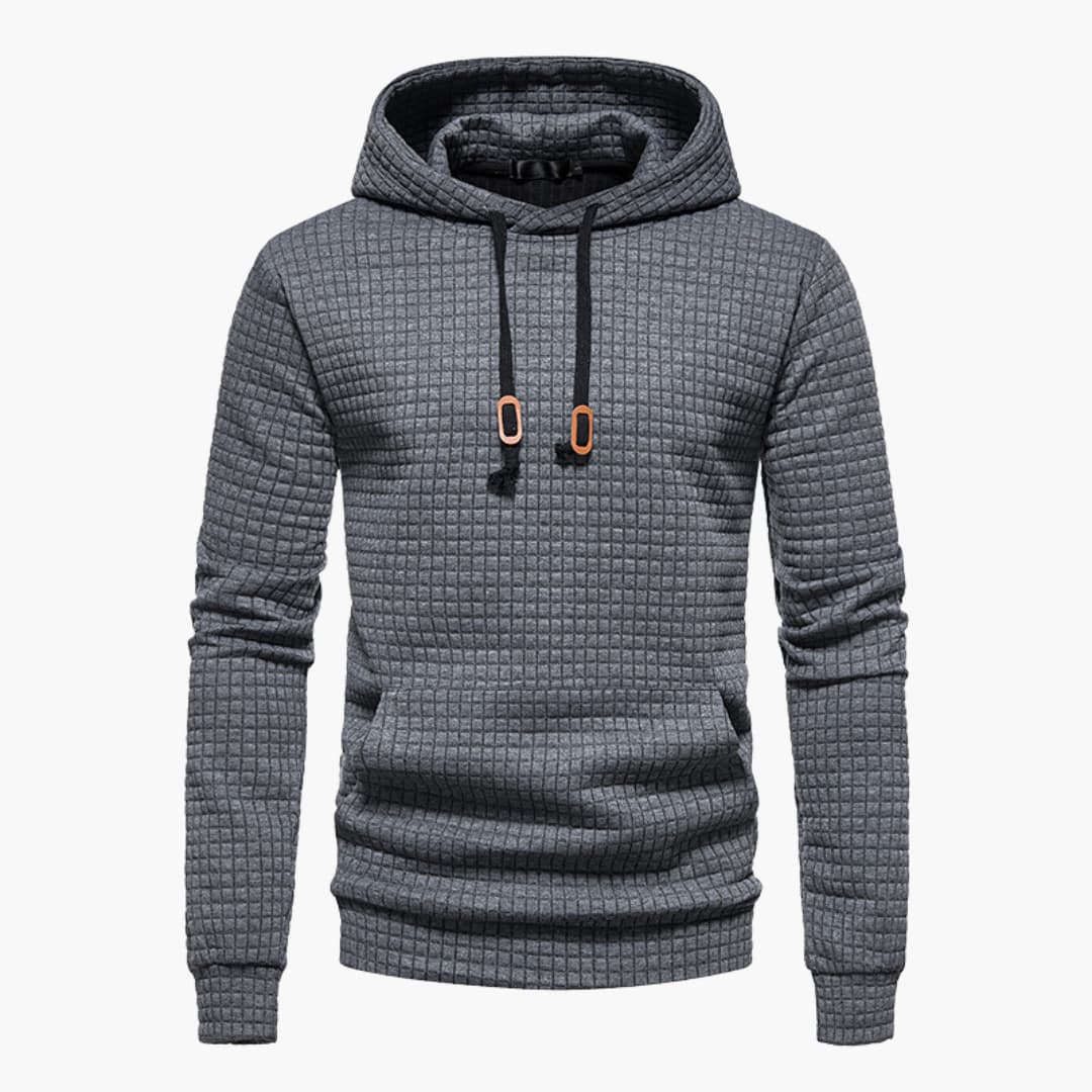 Leon Męska Bluza z Kapturem – Stylowa Bluza w Kratę z Wygodnym Krojem