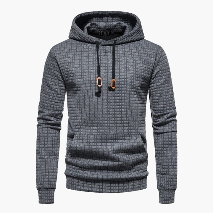 Leon Męska Bluza z Kapturem – Stylowa Bluza w Kratę z Wygodnym Krojem