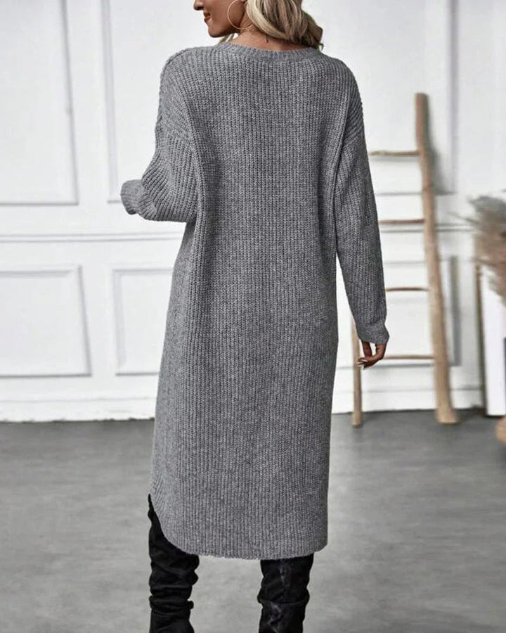 Sylvia Sweter Damski – Długi Sweter Elegancki & Wygodny na Codzienny Szykowny Look