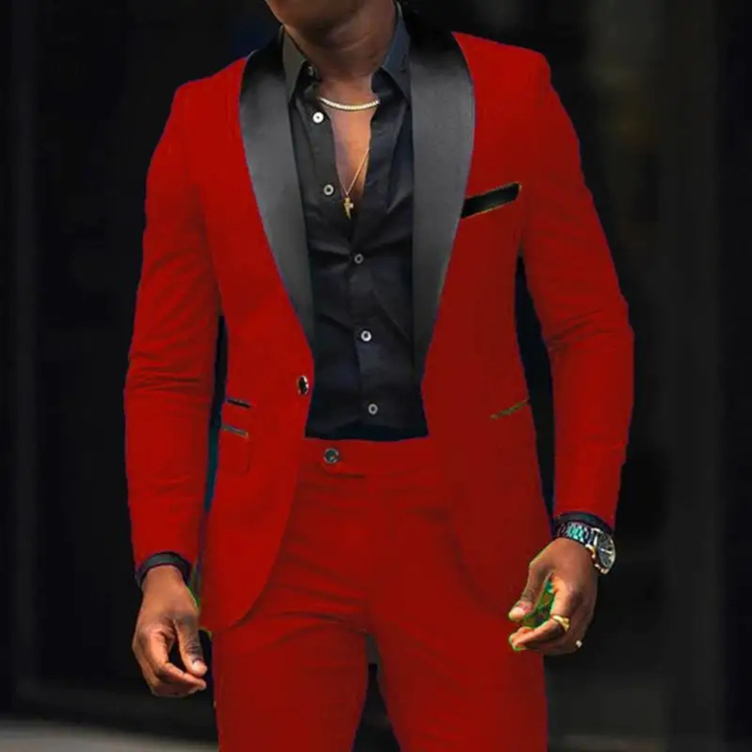 Aurelio | Klasyczny formalny garnitur smokingowy slim-fit
