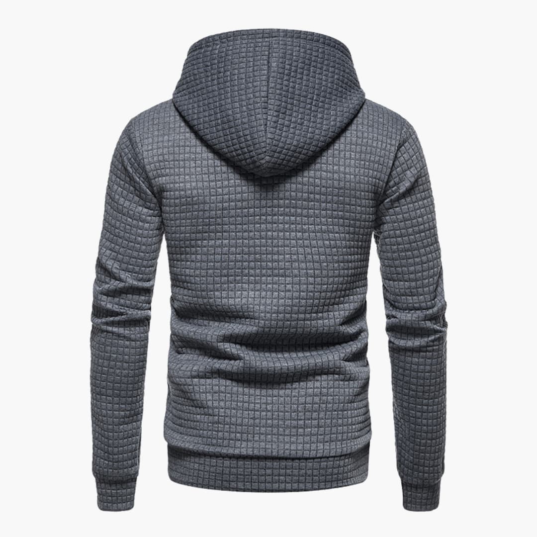 Leon Męska Bluza z Kapturem – Stylowa Bluza w Kratę z Wygodnym Krojem