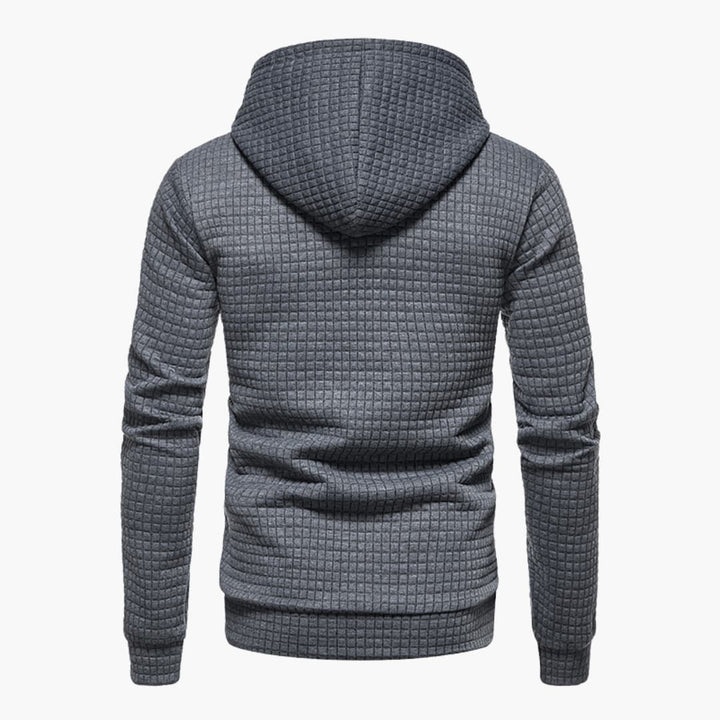 Leon Męska Bluza z Kapturem – Stylowa Bluza w Kratę z Wygodnym Krojem