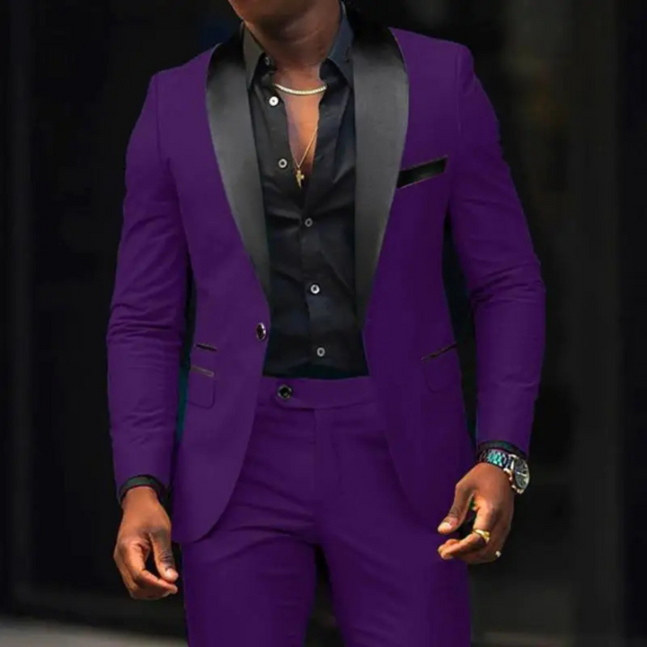 Aurelio | Klasyczny formalny garnitur smokingowy slim-fit