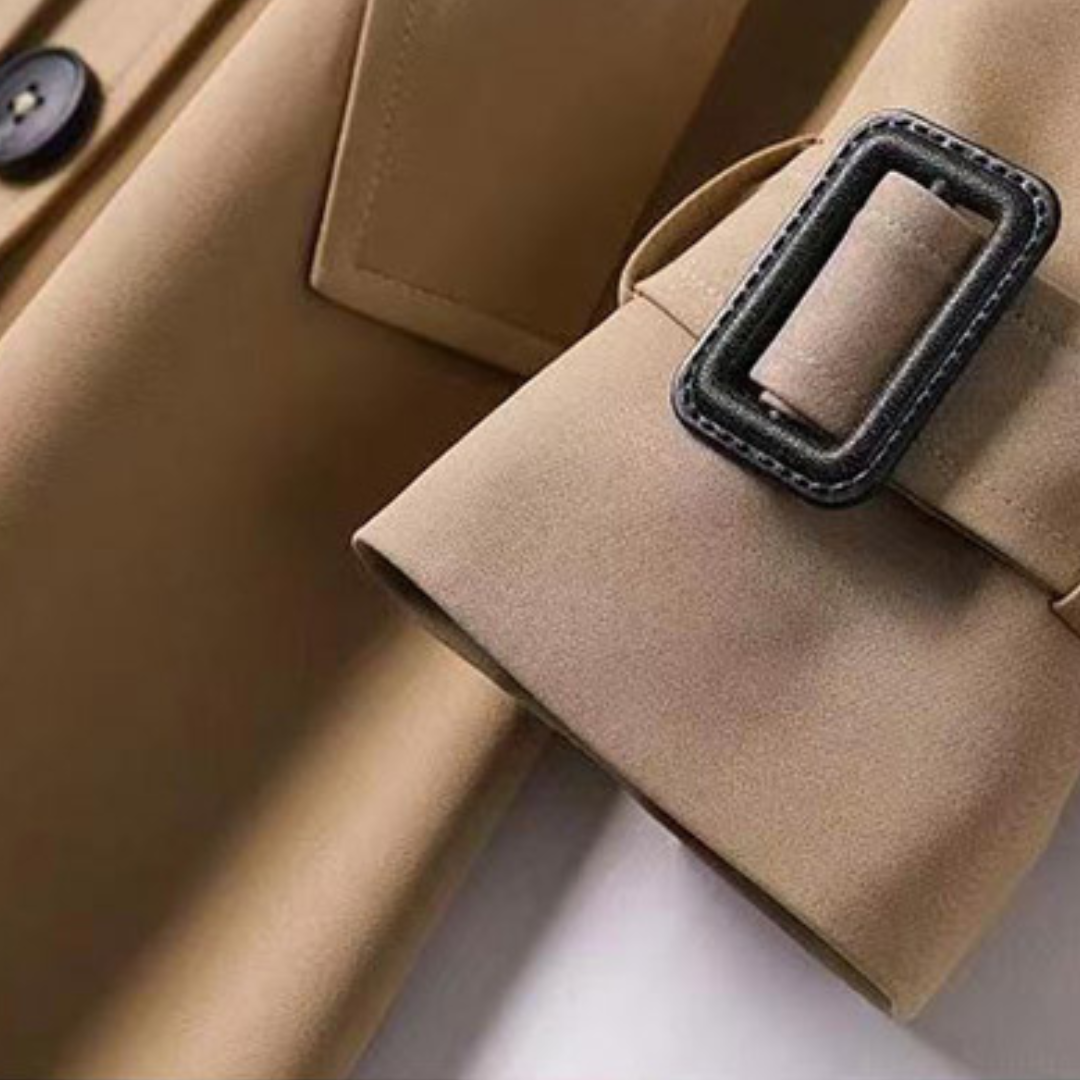 Emilia Płaszcz Trencz Damski Elegancki – Długi Stylowy i Uniwersalny Płaszcz na Każdą Porę Roku