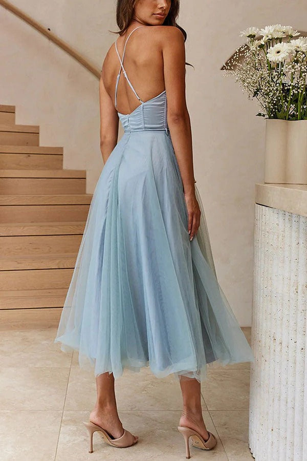 Ariana Sukienka Maxi Damska – Elegancka Letnia Sukienka Bez Rękawów z Okrągłym Dekoltem