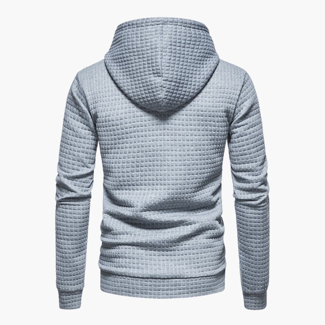 Leon Męska Bluza z Kapturem – Stylowa Bluza w Kratę z Wygodnym Krojem