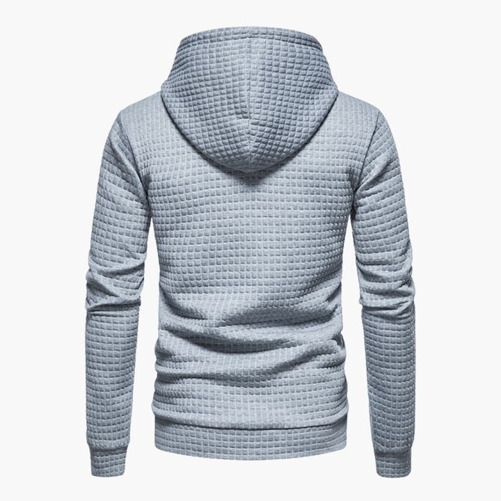 Leon Męska Bluza z Kapturem – Stylowa Bluza w Kratę z Wygodnym Krojem