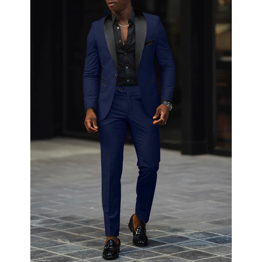 Aurelio | Klasyczny formalny garnitur smokingowy slim-fit