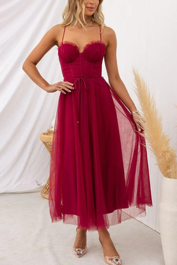 Ariana Sukienka Maxi Damska – Elegancka Letnia Sukienka Bez Rękawów z Okrągłym Dekoltem