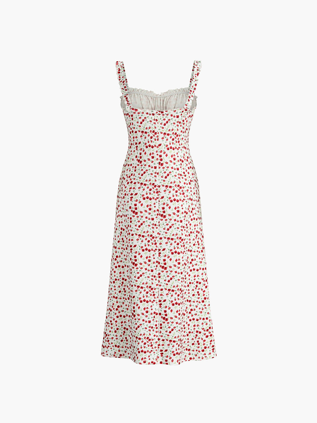 Sukienka Boho Midi Chloe – Letnia Sukienka na Ramiączkach z Kwiatowym Wzorem