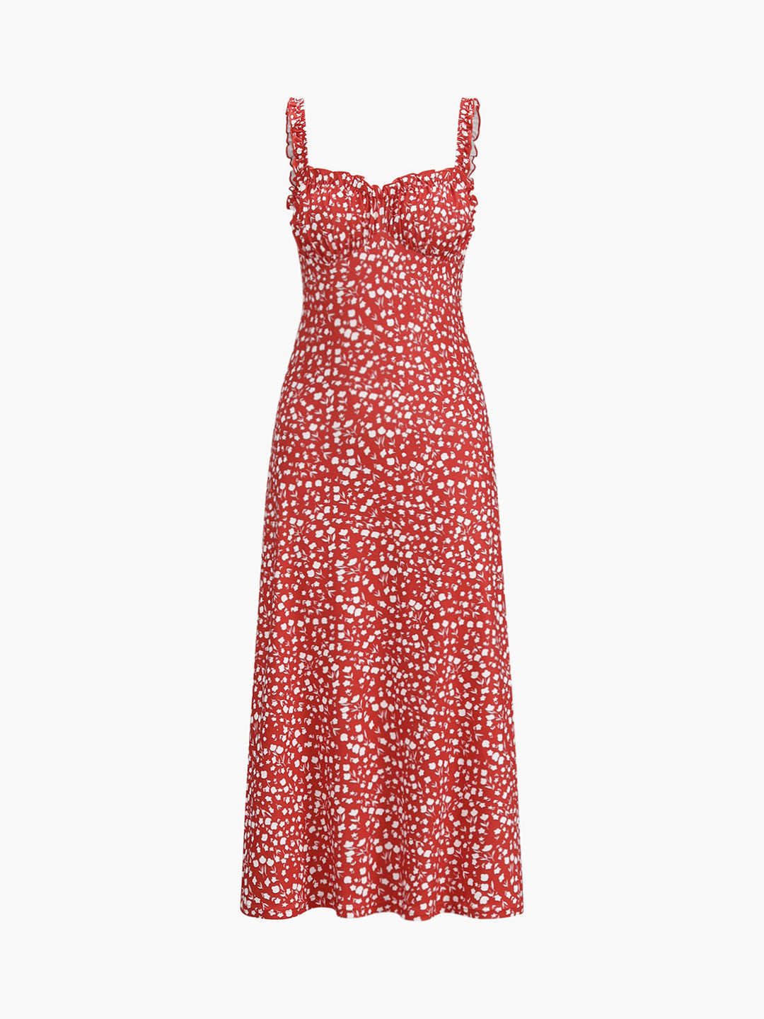 Sukienka Boho Midi Chloe – Letnia Sukienka na Ramiączkach z Kwiatowym Wzorem