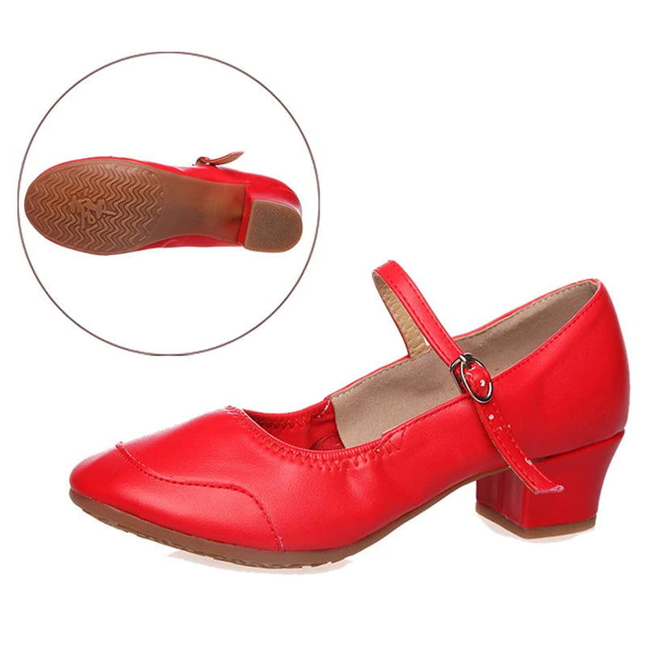 Charlotte Baleriny Damskie – Eleganckie Buty na Niskim Obcasie z Regulowanym Paseczkiem i Wygodą