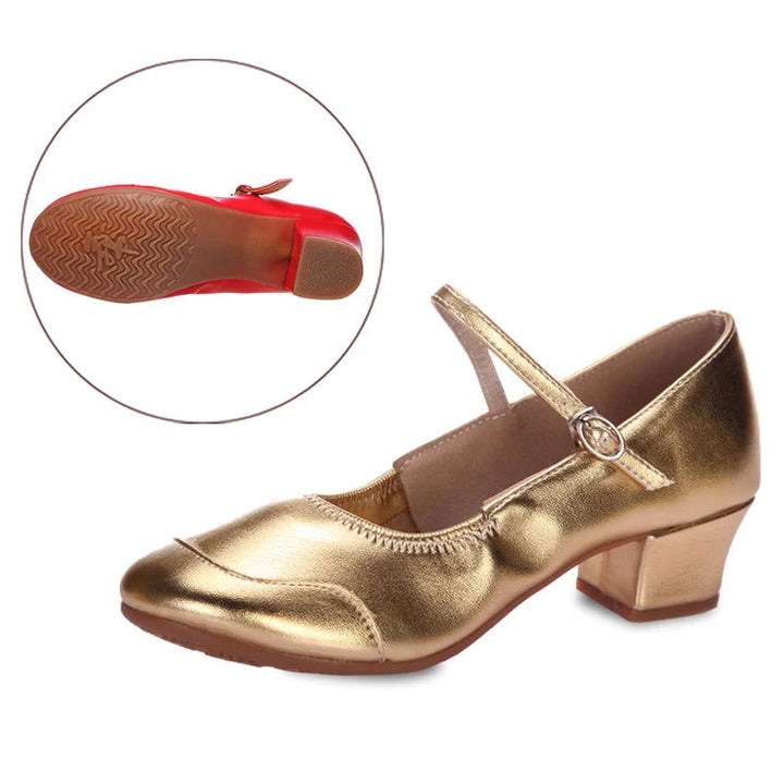 Charlotte Baleriny Damskie – Eleganckie Buty na Niskim Obcasie z Regulowanym Paseczkiem i Wygodą