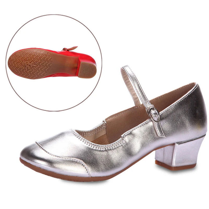 Charlotte Baleriny Damskie – Eleganckie Buty na Niskim Obcasie z Regulowanym Paseczkiem i Wygodą