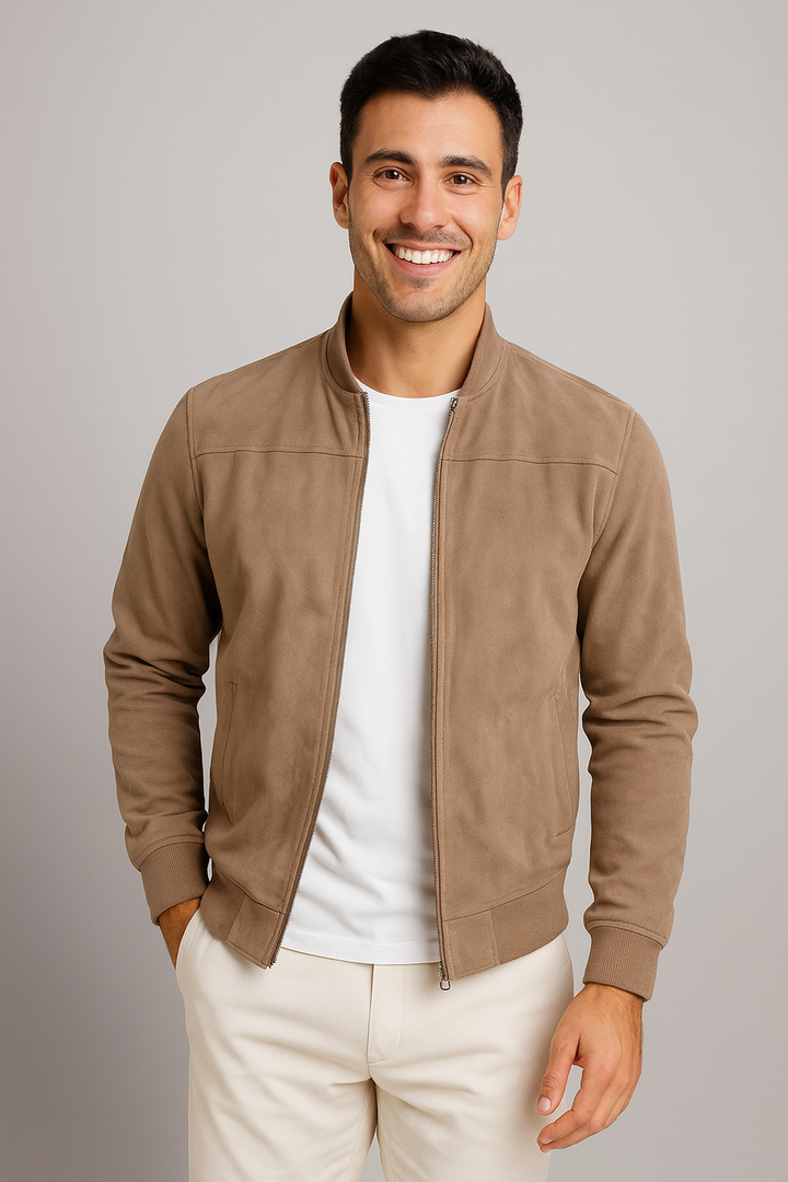 Bramwell | Minimalistyczna Kurtka Bomber z Wąskim Fasonem