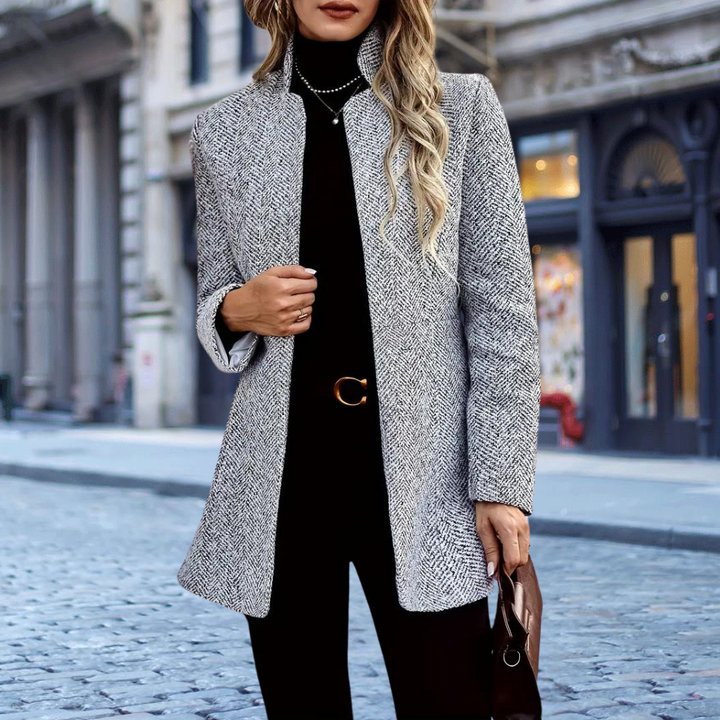 Camila Damski Marynarka – Slim Fit Elegancka Marynarka z Długimi Rękawami & Ponadczasowym Designem