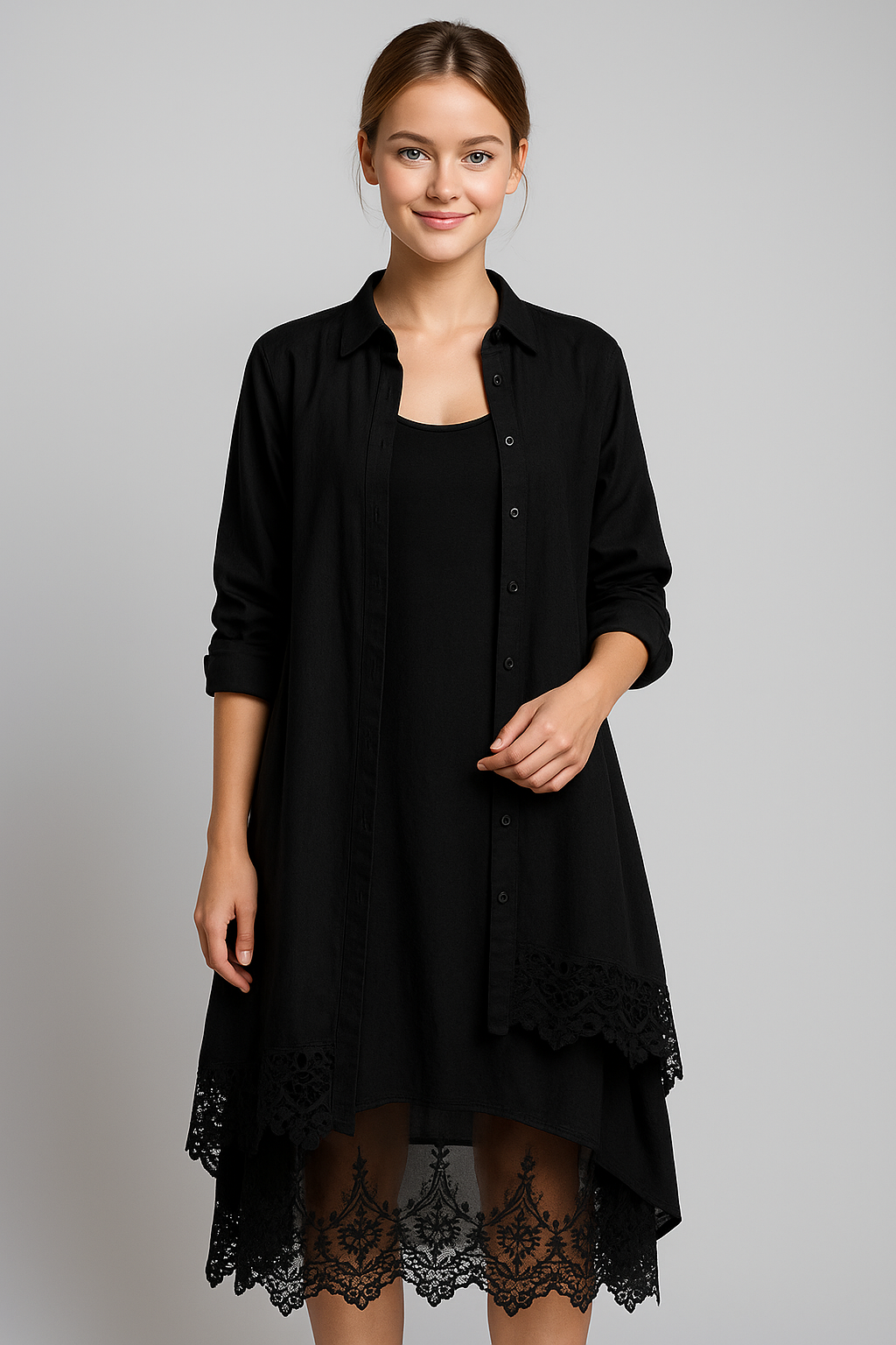 Aurora Sukienka Boho Damska – Letnia Oversize Sukienka o Luźnym, Koszulowym i Zwiewnym Stylu