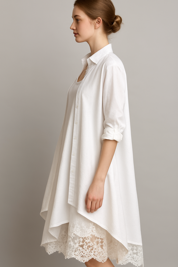 Aurora Sukienka Boho Damska – Letnia Oversize Sukienka o Luźnym, Koszulowym i Zwiewnym Stylu