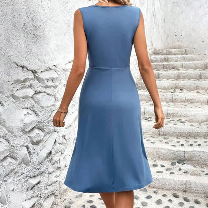Zara Sukienka Midi Damska Bez Rękawów – Letnia Elegancja, Długość do Kolan i Komfortowy Krój