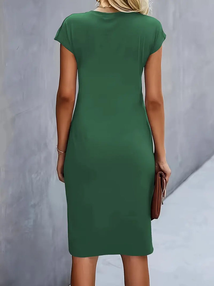 Katrien Sukienka Midi Damska – Elegancka i Ponadczasowa Sukienka z Korzystnym Krojem