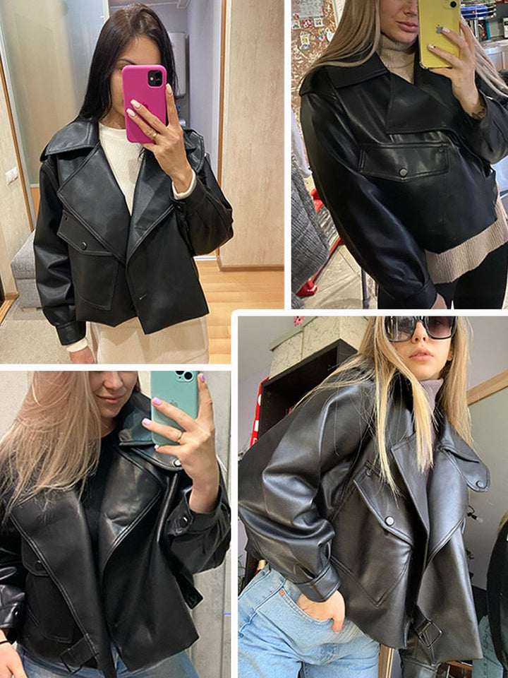 Alessia Damska Kurtka Skórzana – Stylowy Dopasowany Krój z Naturalnej Skóry na Każdą Okazję