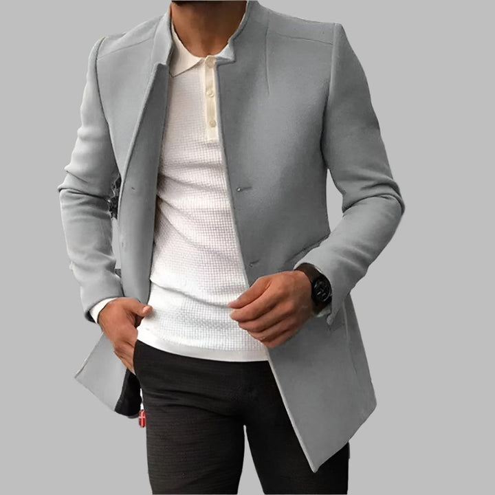 Alain Płaszcz Męski – Elegancki i Wygodny Płaszcz z Miękkiej Wełny w Ponadczasowym Stylu