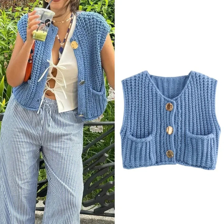Sabine Damski Kardigan – Stylowy i Wygodny Krótki Dzianinowy Sweter na Każdą Okazję