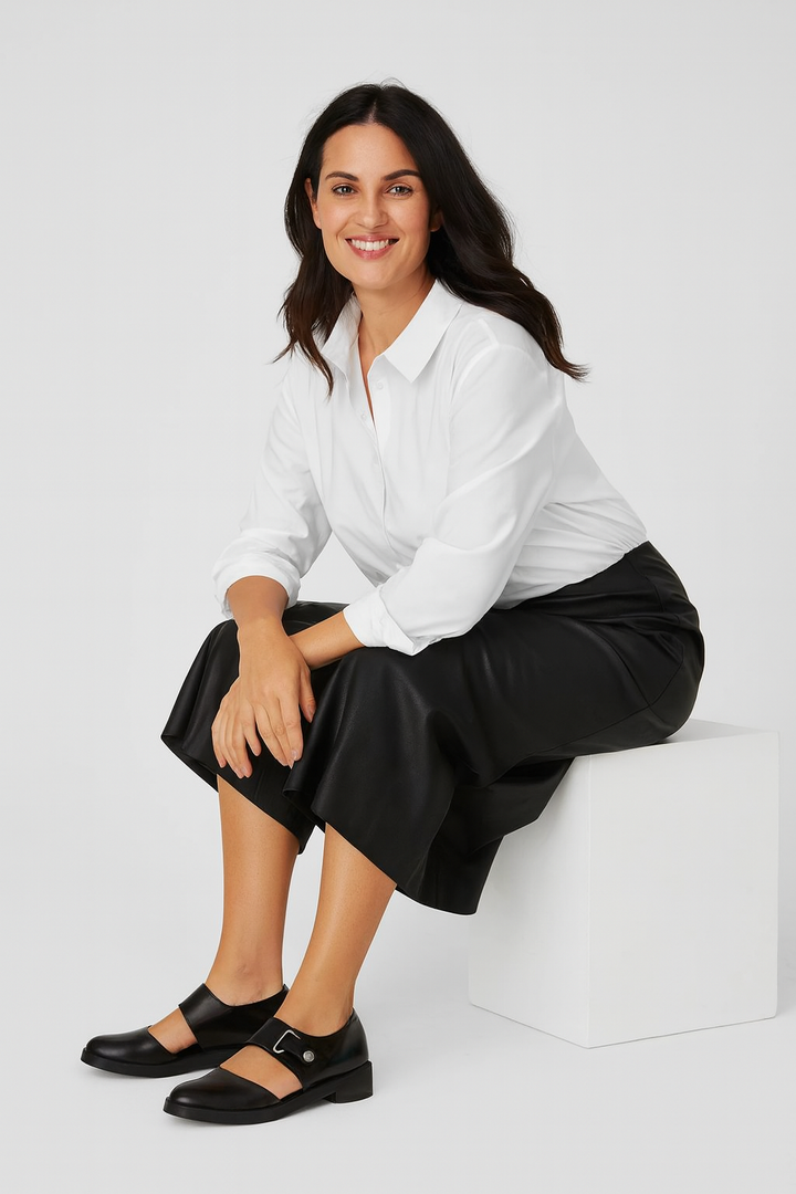 Lina | Eleganckie Baleriny Mary Jane z Klamrą