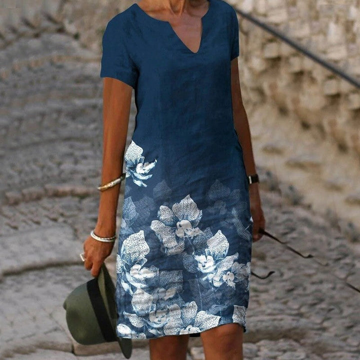 Isabelle Sukienka Letnia Damska – Zwiewna Sukienka w Kwiaty z Eleganckim Krojem i Oddychającym Komfortem