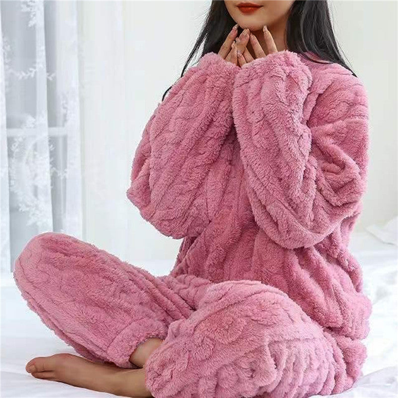 Quinn Damski Zestaw Piżamowy – Miękki Flauszowy Komplet Domowy o Stylowym Designie i Wygodnym Kroju