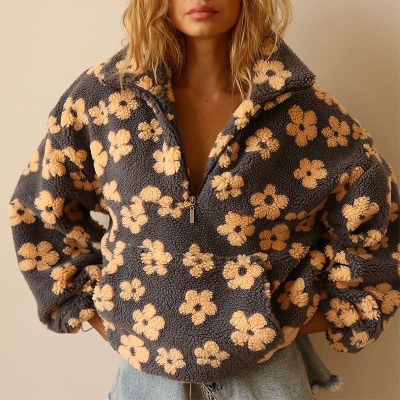 Daisy | Miękki, Przesadzony Hoodie z Długim Rękawem