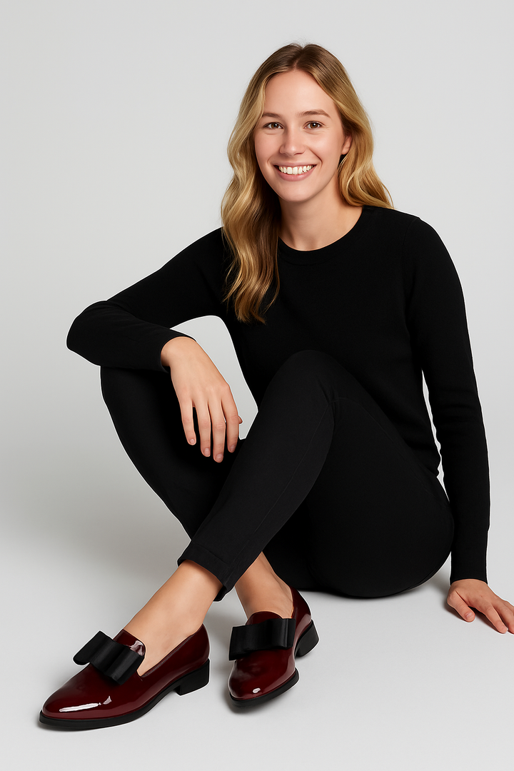 Meliora | Eleganckie Mokasyny Slip-On z Wyrazistą Kokardą