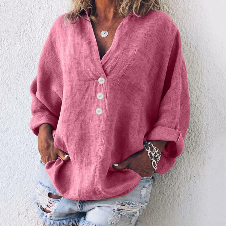 Maeve Damski Sweter – Lekki Pulower z Mieszanki Lnu o Ponadczasowym Designie i Komfortowym Kroju