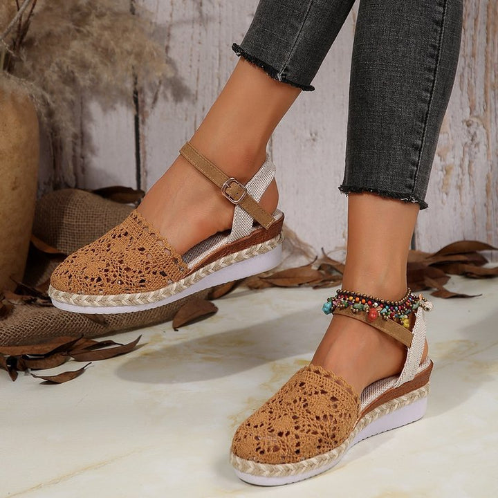 Bailey Espadryle Damskie – Letnie Boho Buty z Szydełkowanymi Detalami i Naturalnym Wyglądem
