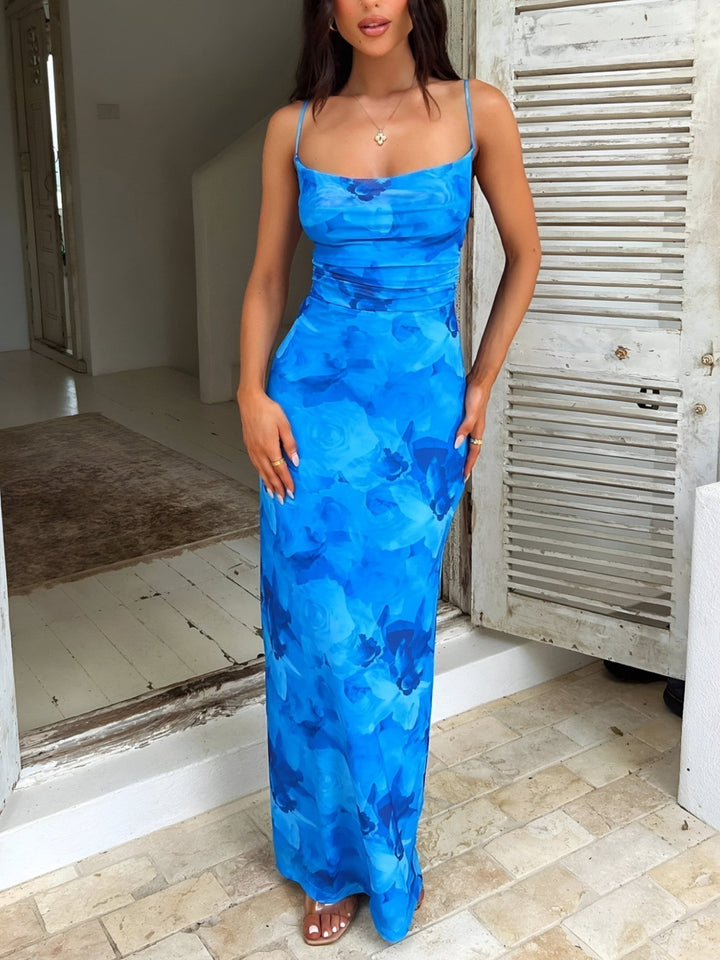 Kelly Sukienka Damska Maxi – Elegancka Letnia Sukienka w Kwiaty z Zwiewnym Krojem i Lekką Tkaniną