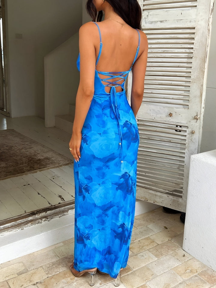 Kelly Sukienka Damska Maxi – Elegancka Letnia Sukienka w Kwiaty z Zwiewnym Krojem i Lekką Tkaniną