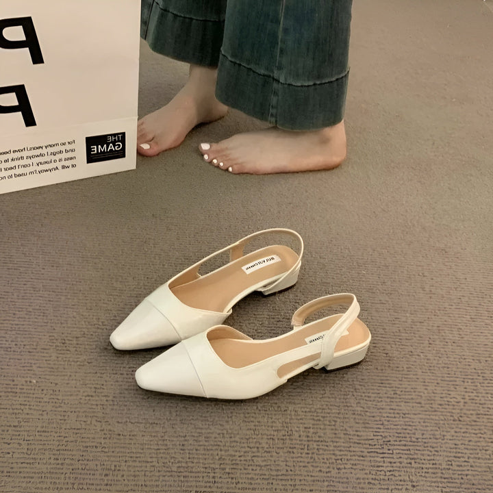 Camille Baleriny Damskie – Eleganckie Buty z Szpiczastym Noskiem i Wygodnym Kwadratowym Obcasem