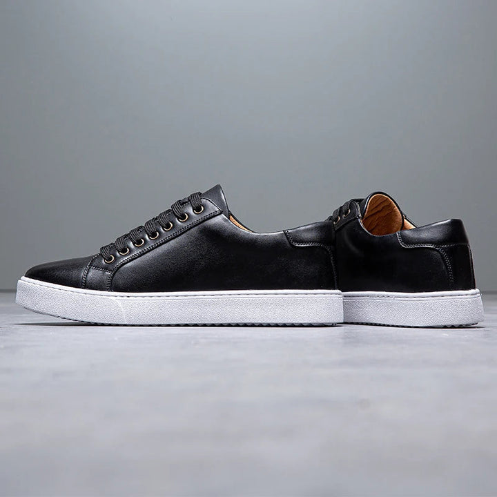 David Męskie Sneakersy Skórzane – Eleganckie Buty z Naturalnej Skóry z Wygodną Podeszwą i Ponadczasowym Designem