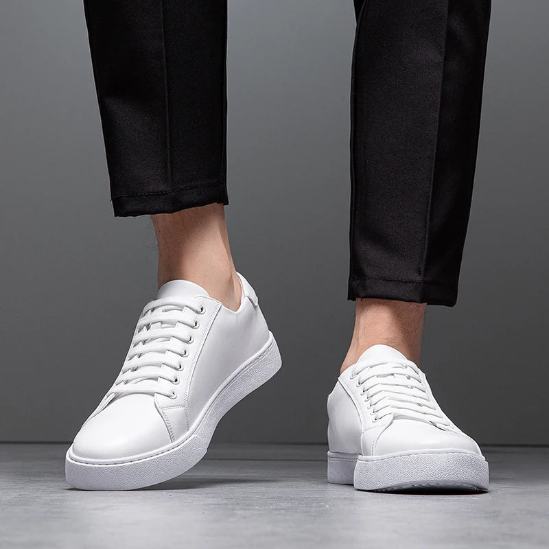 David Męskie Sneakersy Skórzane – Eleganckie Buty z Naturalnej Skóry z Wygodną Podeszwą i Ponadczasowym Designem