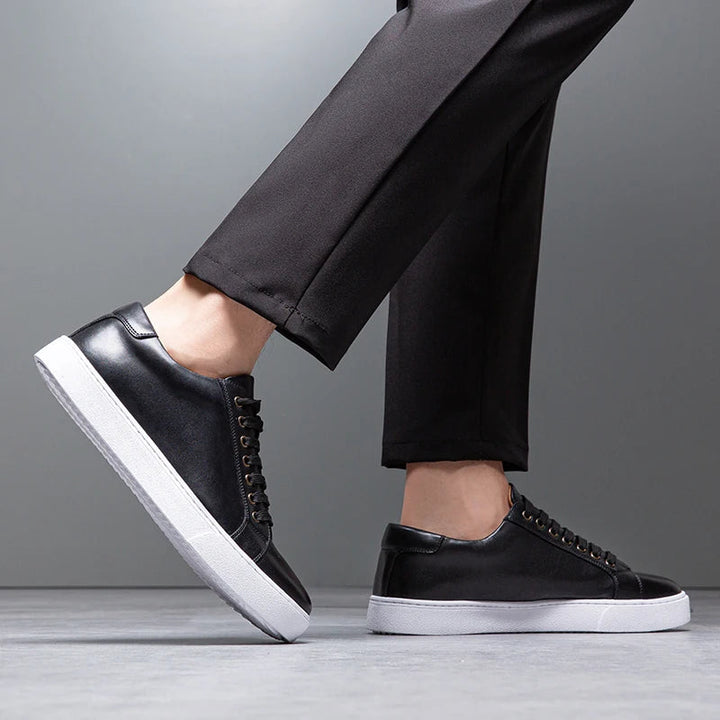 David Męskie Sneakersy Skórzane – Eleganckie Buty z Naturalnej Skóry z Wygodną Podeszwą i Ponadczasowym Designem