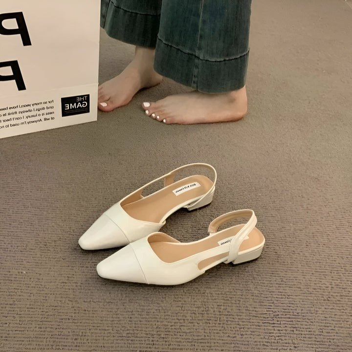 Camille Baleriny Damskie – Eleganckie Buty z Szpiczastym Noskiem i Wygodnym Kwadratowym Obcasem