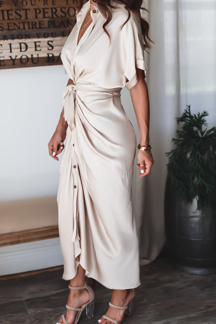 Sukienka Wieczorowa Damska Julia – Elegancka Sukienka Maxi z Przewiewnego Poliestru i Modnymi Detalami